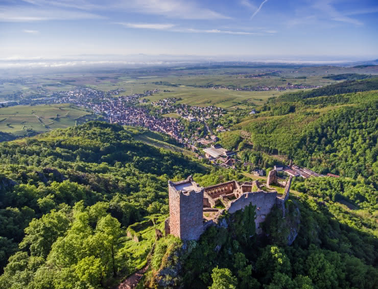 Ribeauvillé et le château Saint-Ulrich